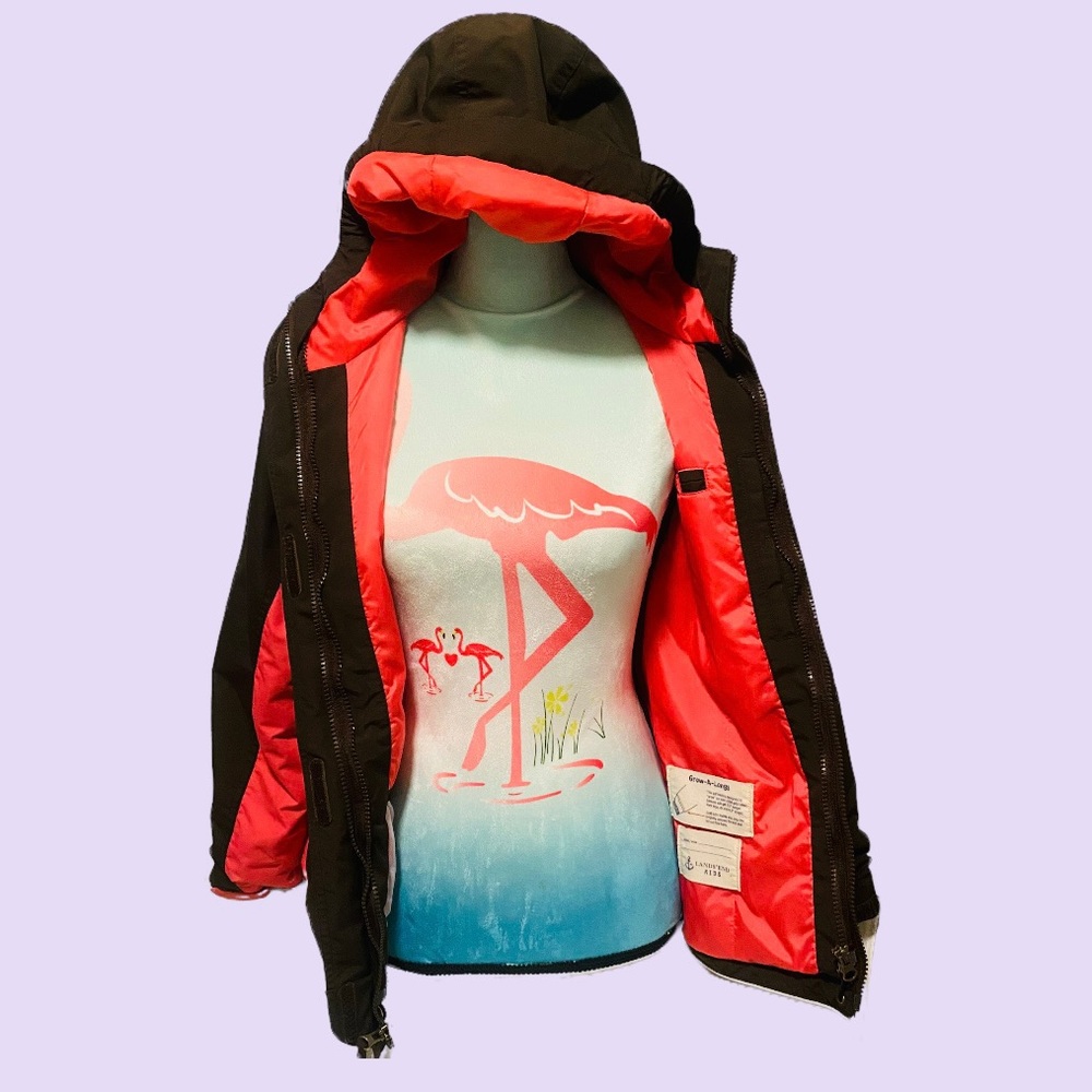 LANDS END GIRLS WINTER SPRING HOODED JACKET - Picture 7 of 10